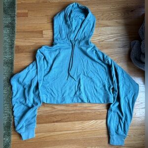 Cropped alo teal hoodie